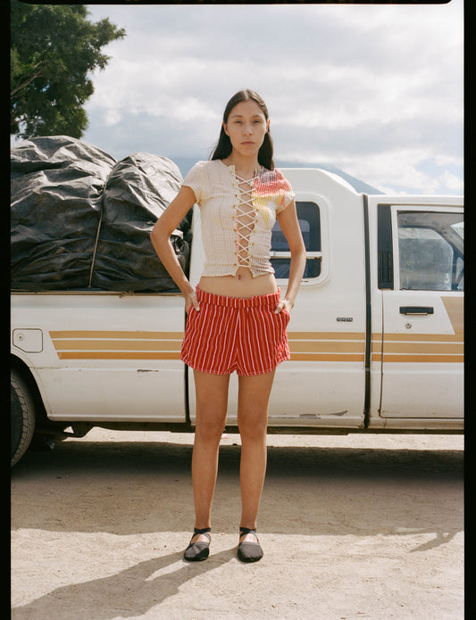 El Girasol Fine Stretch Weave Tie Tee