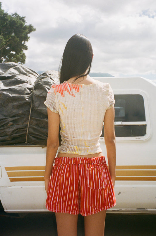 El Girasol Fine Stretch Weave Tie Tee