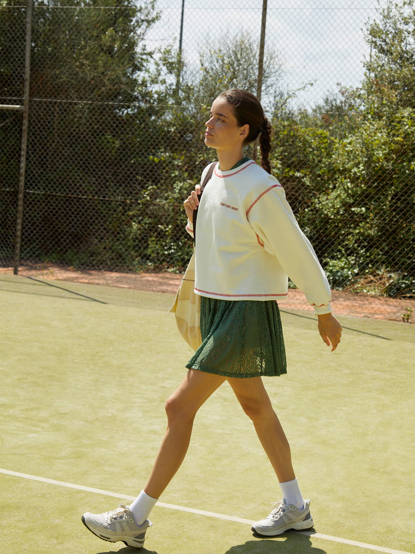 Ace Green Lace Mini Tennis Dress vestidos