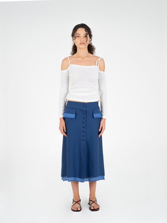 Airy White Fitted Top camisas y camisetas