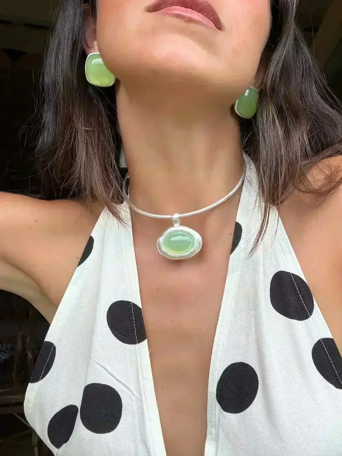 Alba Green Necklace