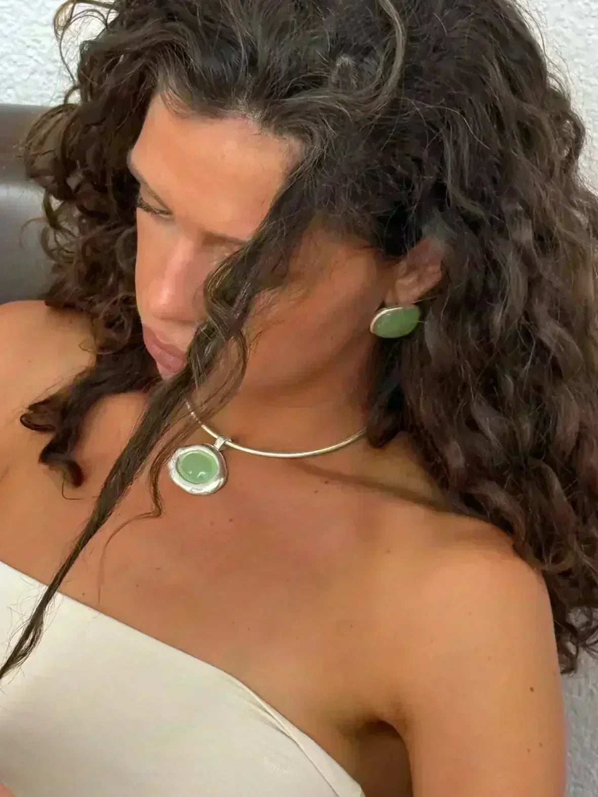 Alba Green Necklace