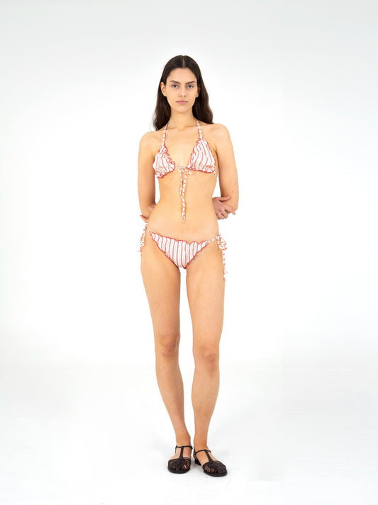 Alchemist Striped Ruched Bikini Bottom camisas y camisetas