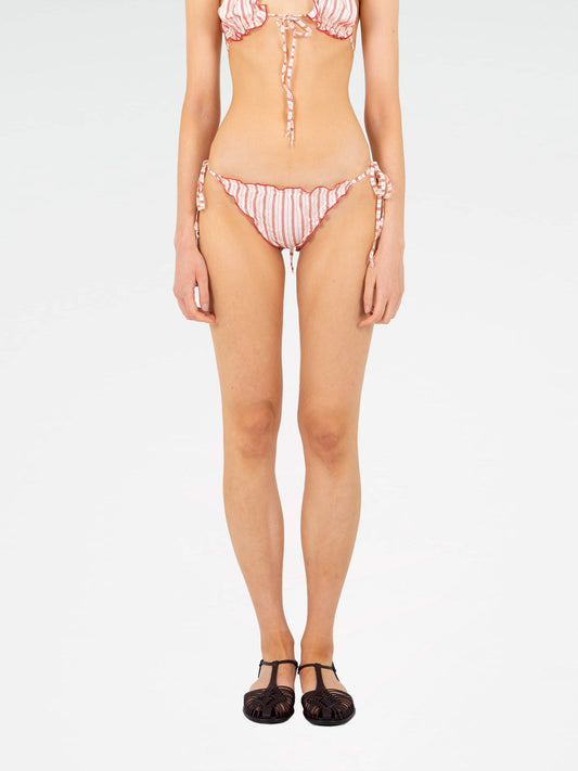 Alchemist Striped Ruched Bikini Bottom camisas y camisetas