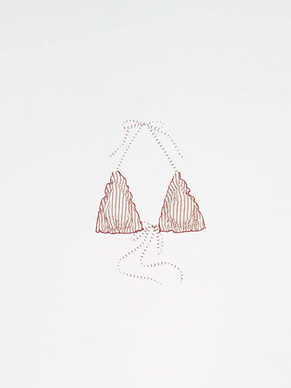 Alchemist Striped Ruched Bikini Top camisas y camisetas