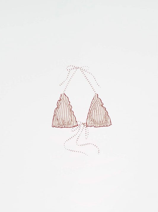 Alchemist Striped Ruched Bikini Top camisas y camisetas