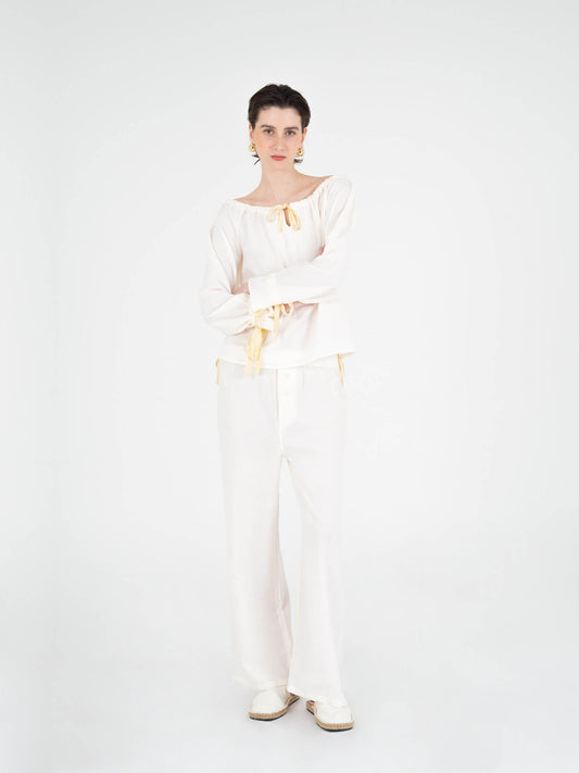 Arctic Cream Pyjama Pants pantalones