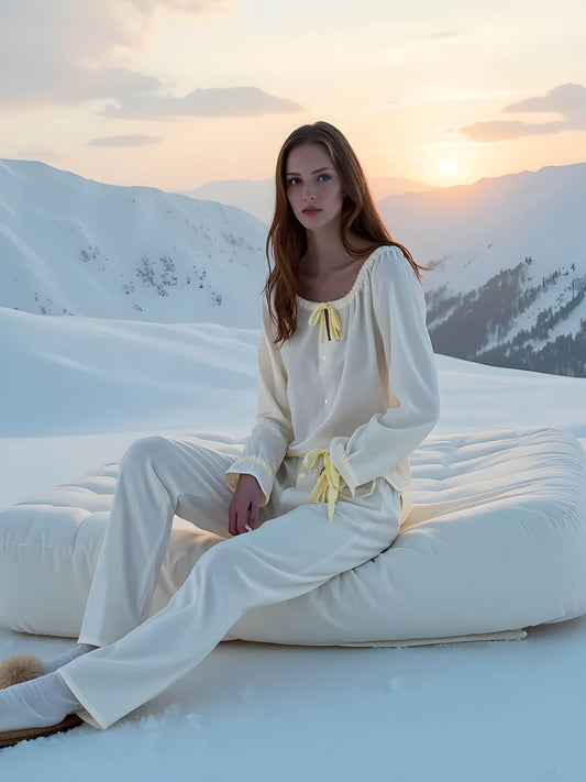 Arctic Cream Pyjama Pants pantalones