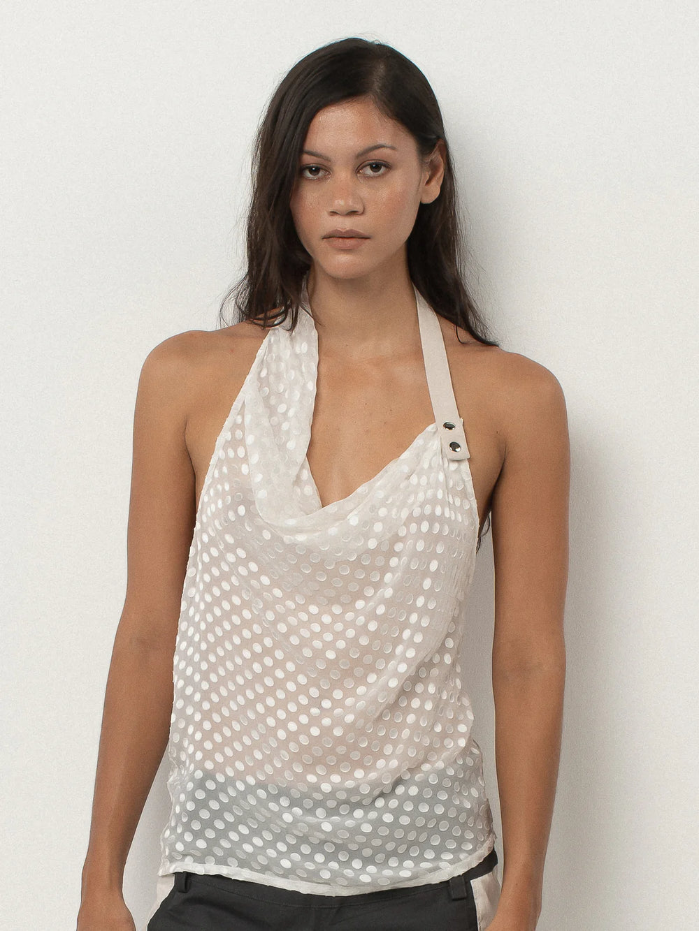 MIRAY TOP - SILK POLKA