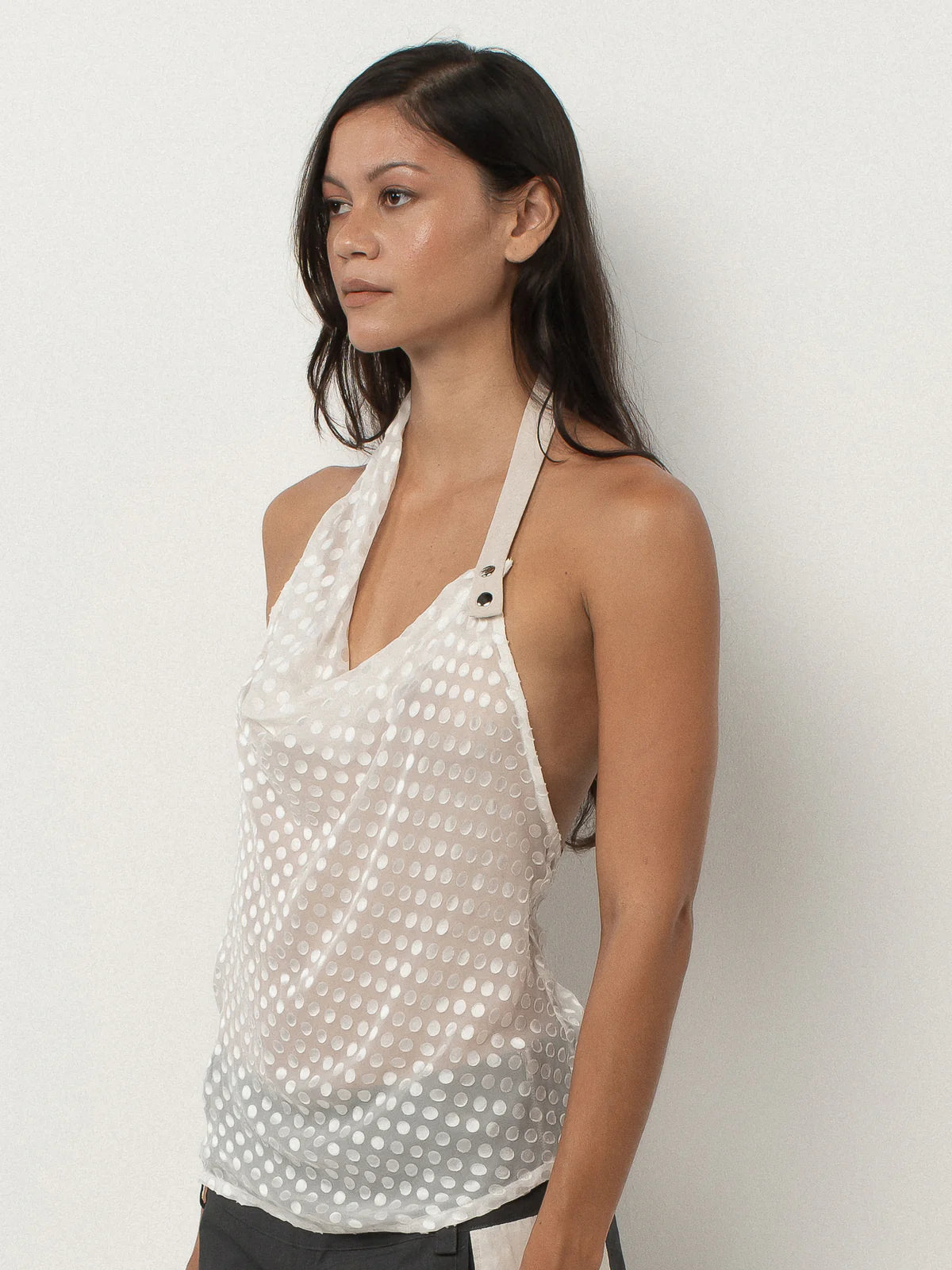 MIRAY TOP - SILK POLKA