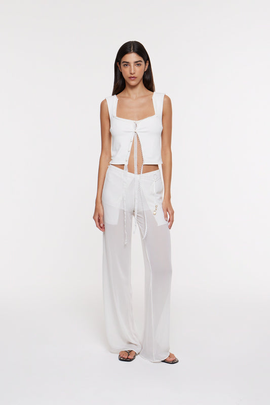 Faye top in ivory