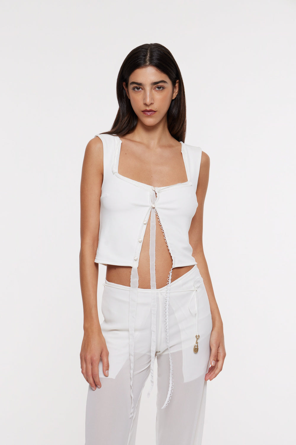 Faye top in ivory