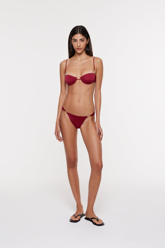 Gala bikini top in cherry