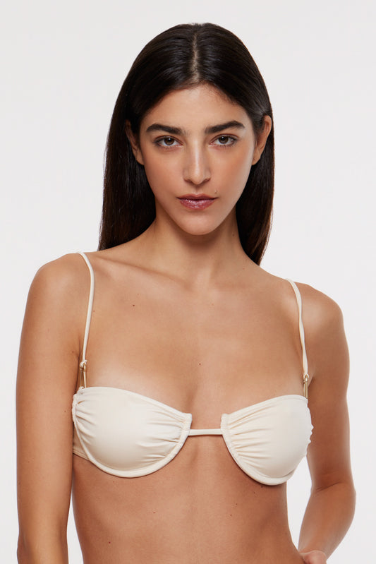 Gala bikini top in cream