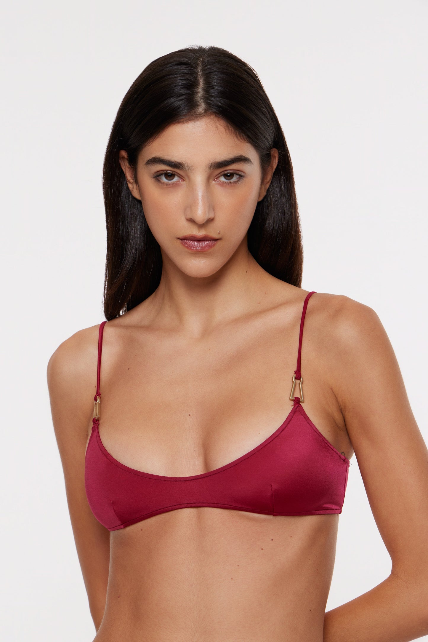 Mina bikini top in cherry
