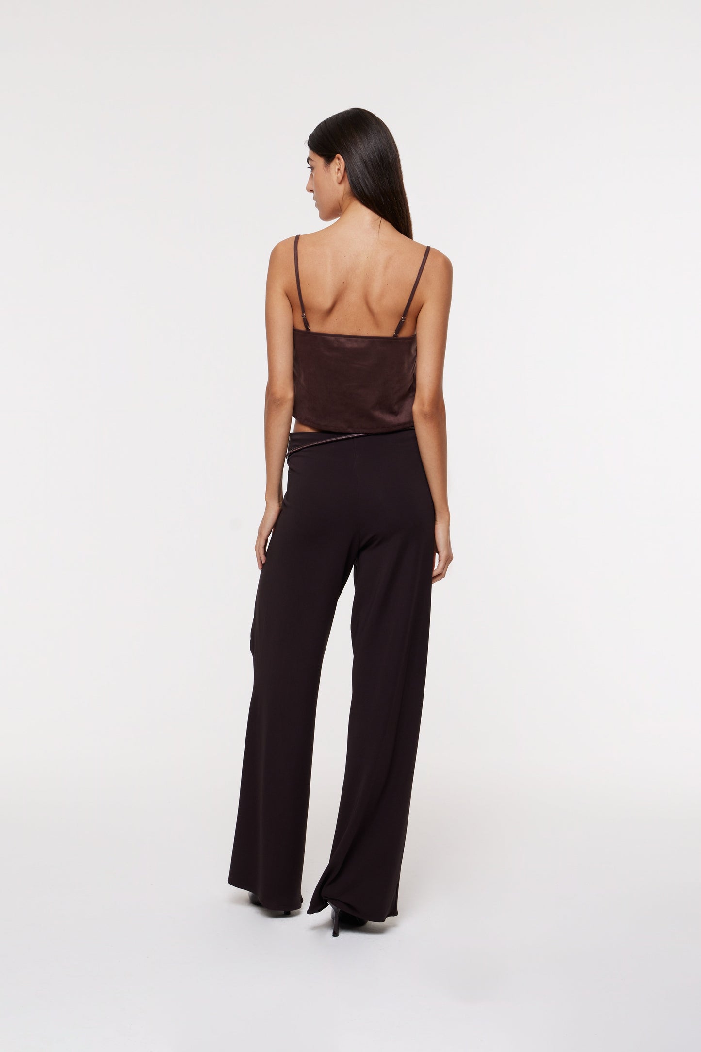 Nara wrap trousers in coffee