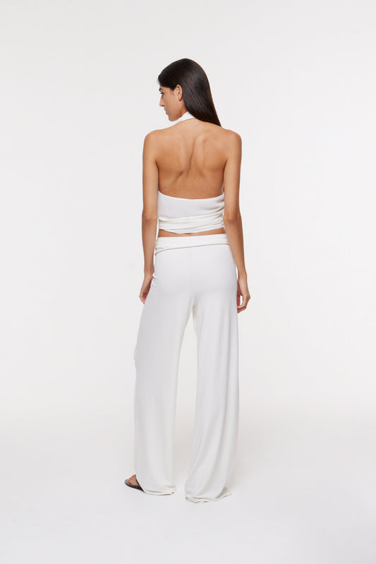 Nara wrap trousers in ivory