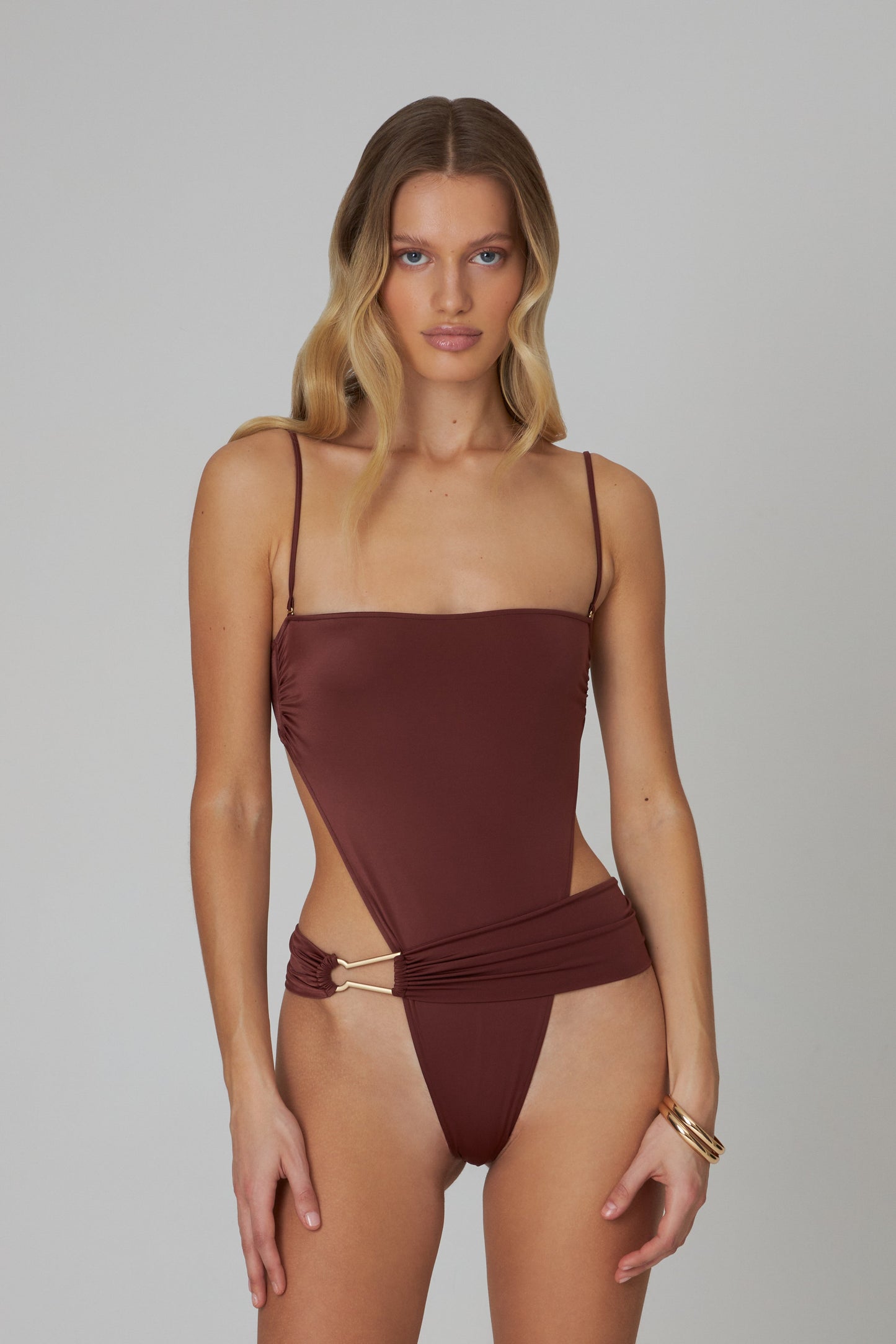Aria swimsuit in chestnut