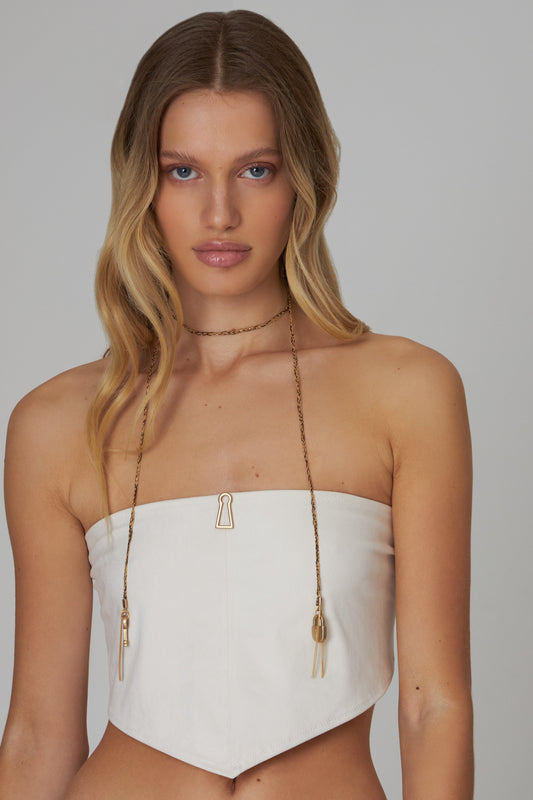 Linda necklace in chestnut