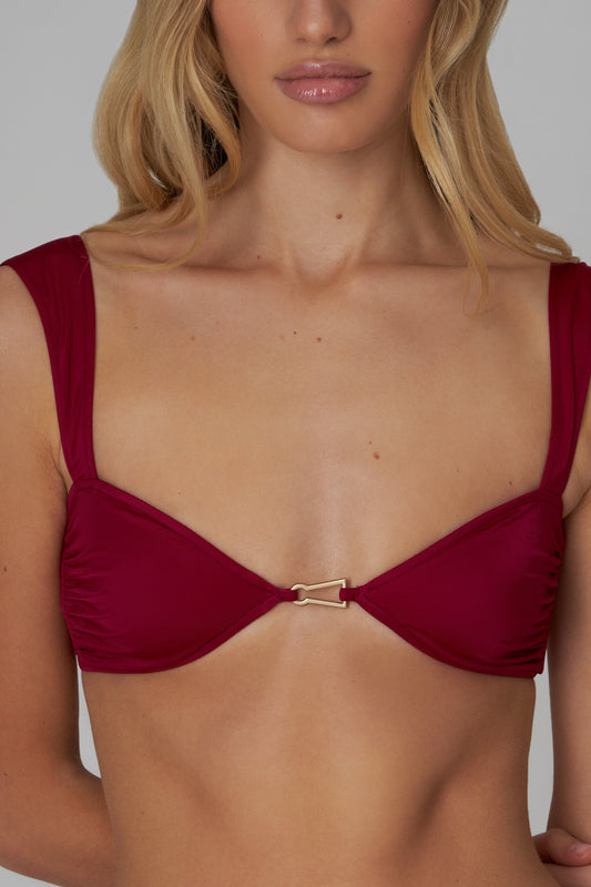 Lola bikini top in cherry