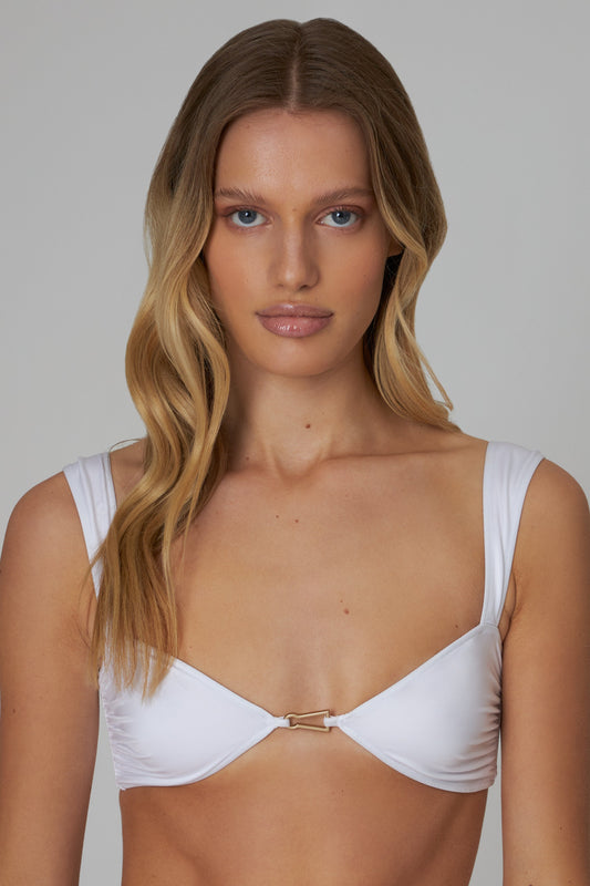 Lola bikini top in white