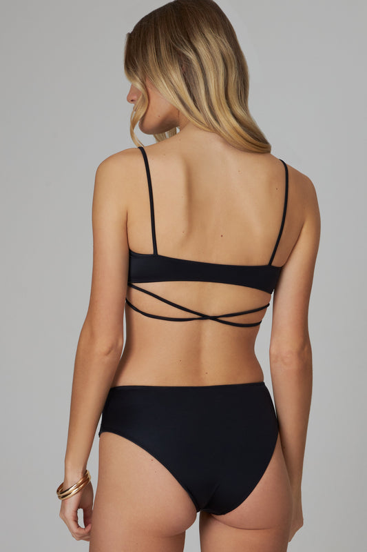 Jade swim bottom in black