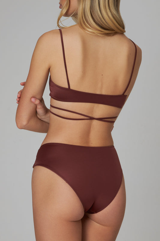 Romi bikini top in chestnut
