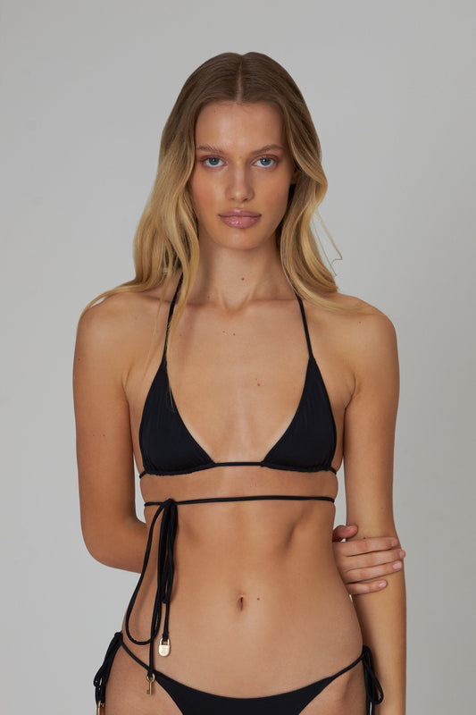 Yasmin bikini top in black