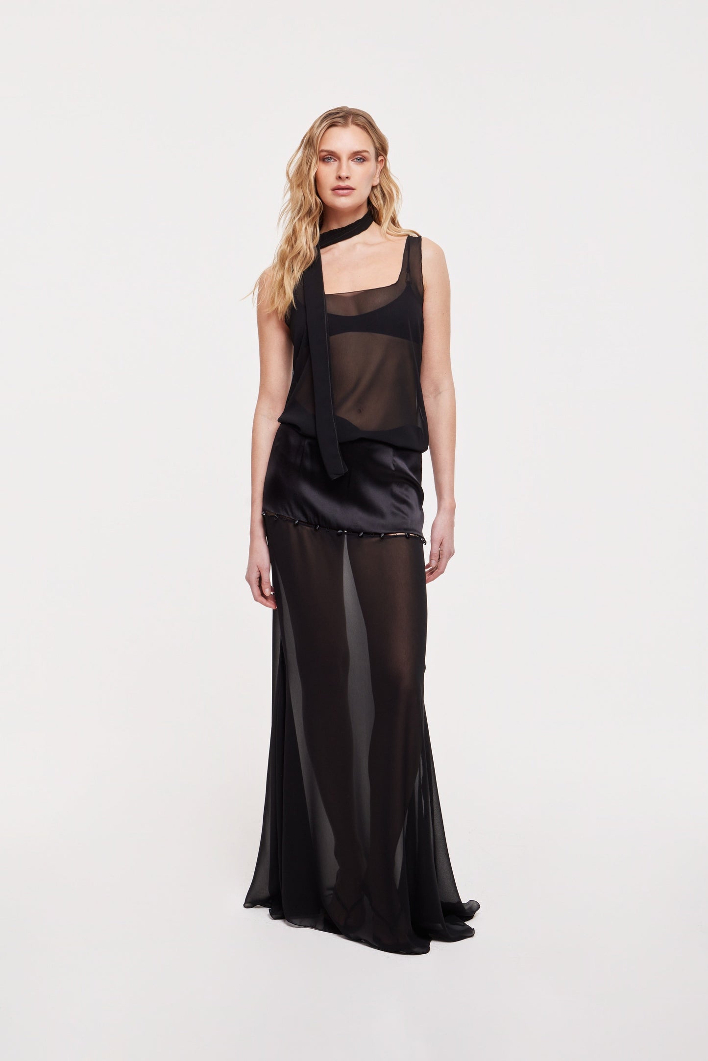 Aura maxi skirt in black