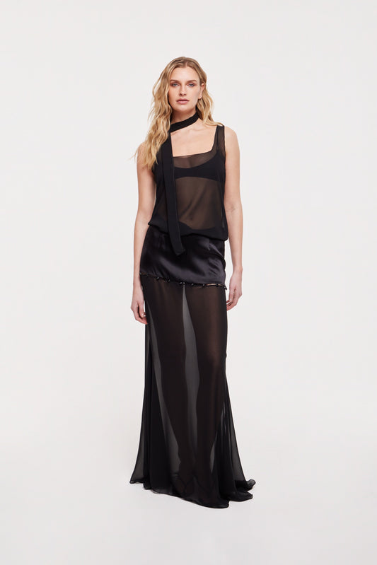 Aura maxi skirt in black