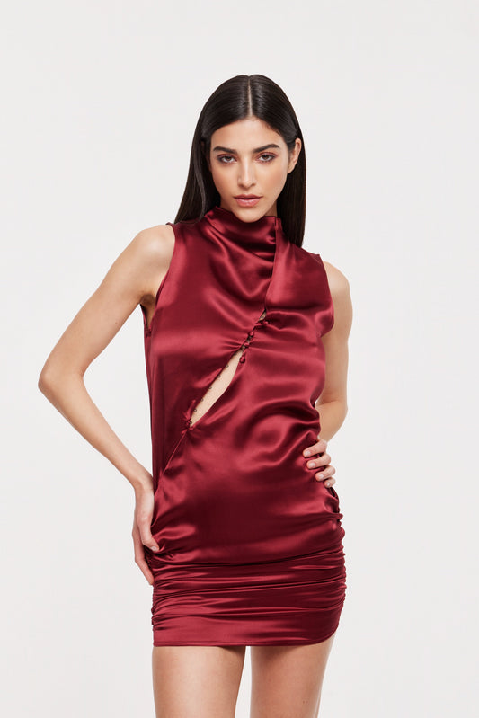 Livi mini dress in wine