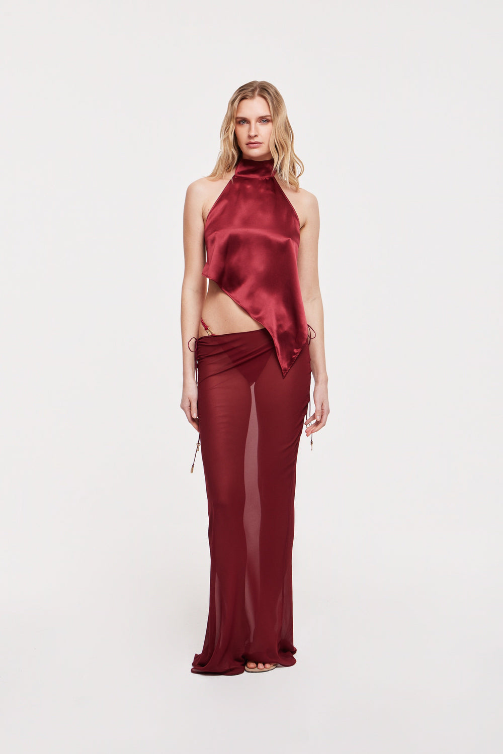 Kira maxi skirt in wine