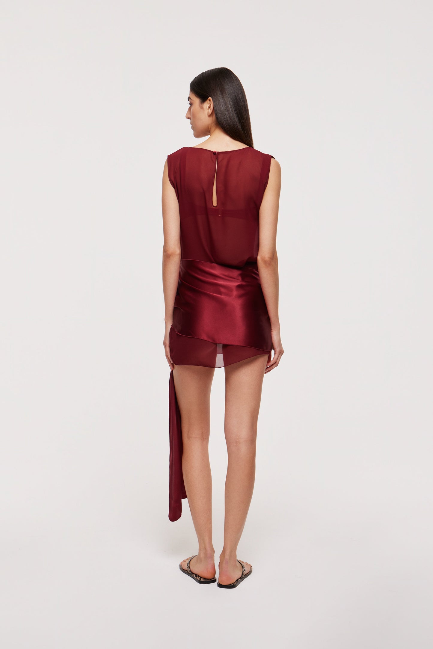 Sole mini dress in wine