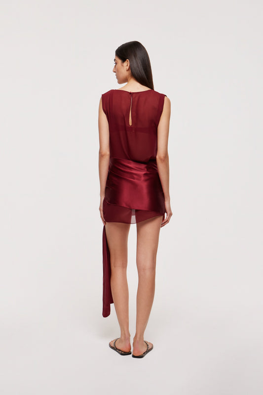 Sole mini dress in wine
