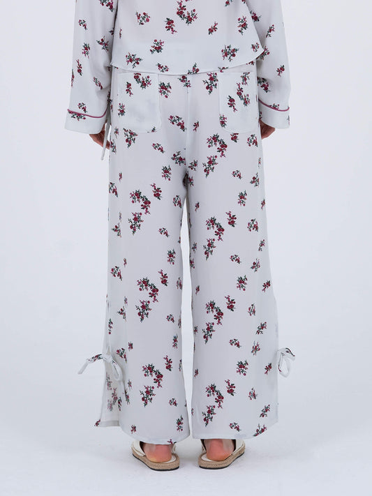 Bloom Flower Print Pants pantalones
