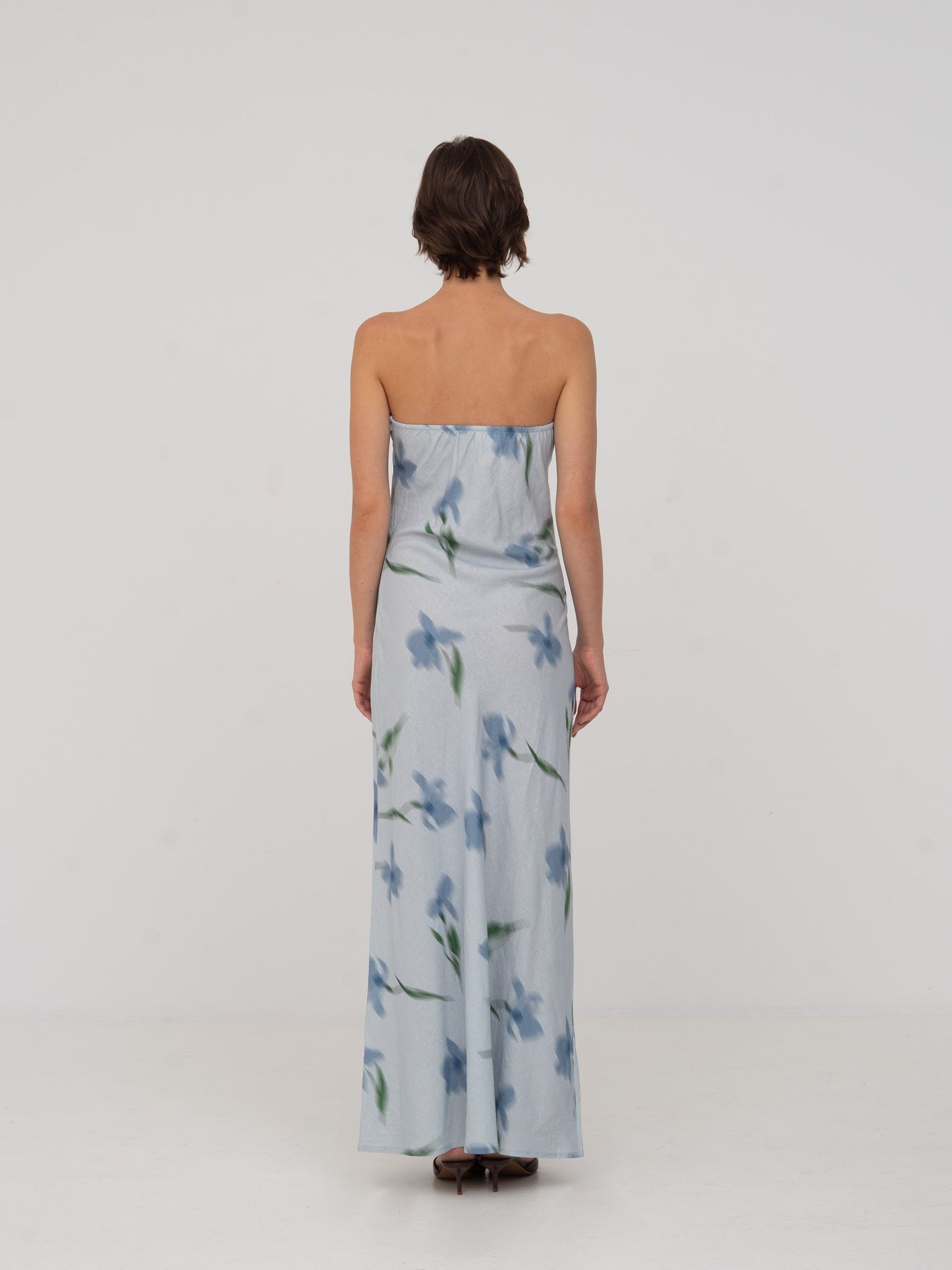 Blue Flower Print Dream Dress vestidos
