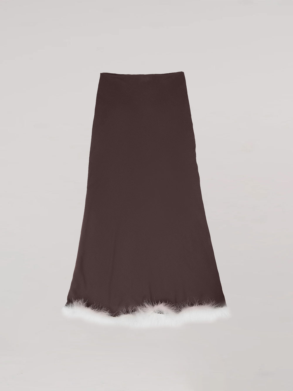 Brown Balance Feather Skirt falda