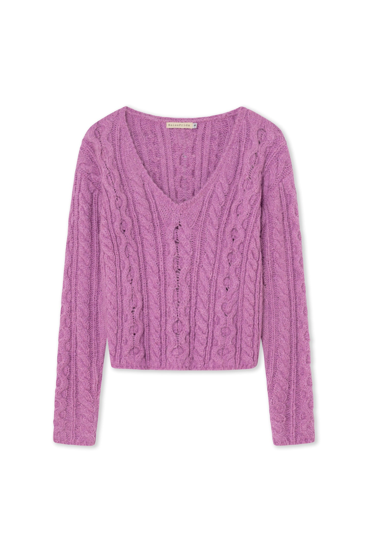 Cable Knit Sweater Pink