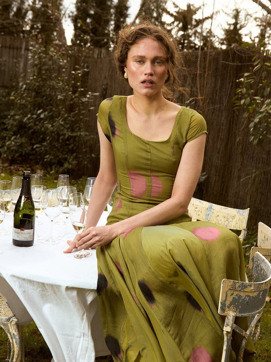 Honour Green Polka Dot Print Occasion Dress
