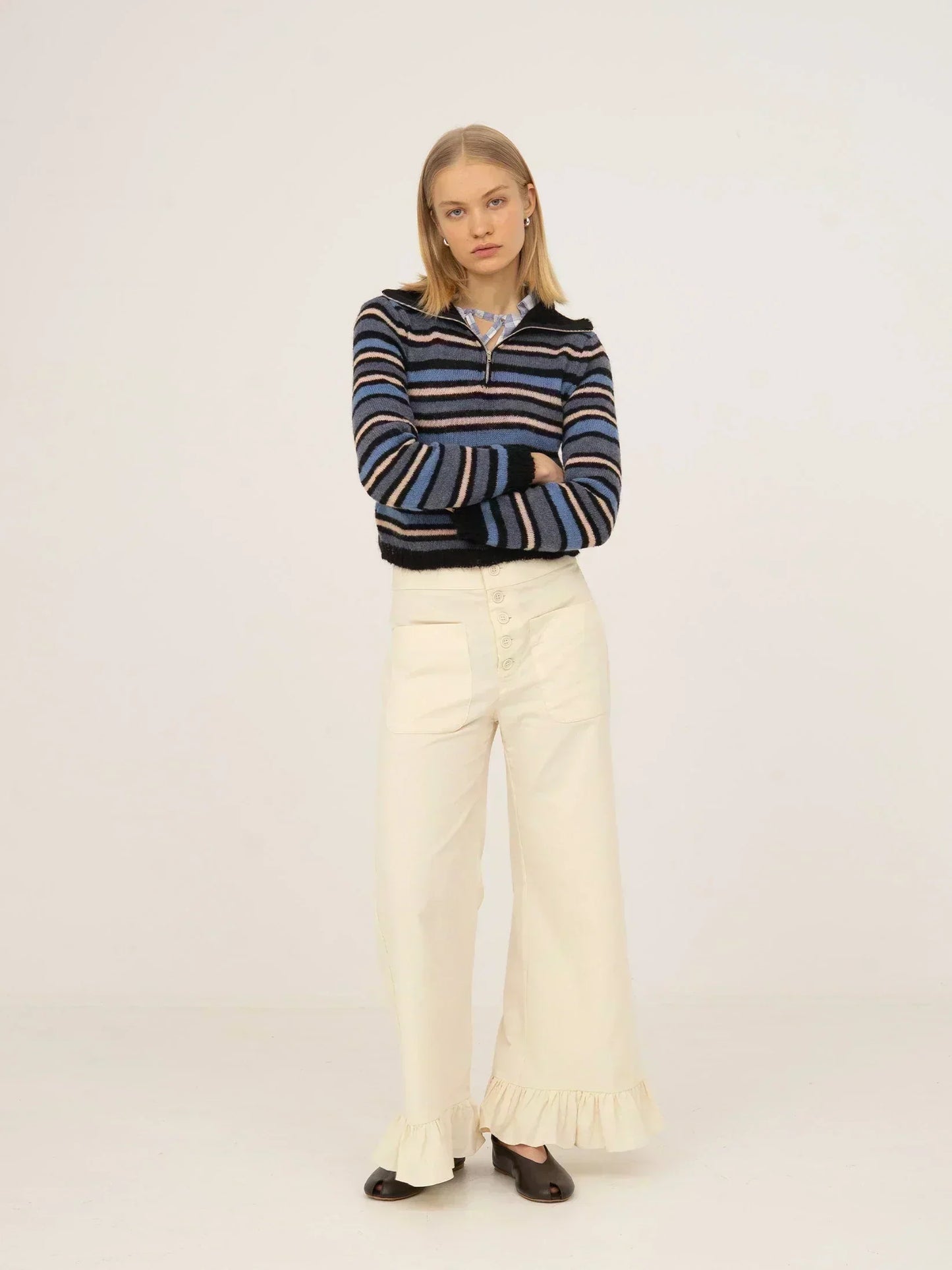 Tender White Corduroy Pants