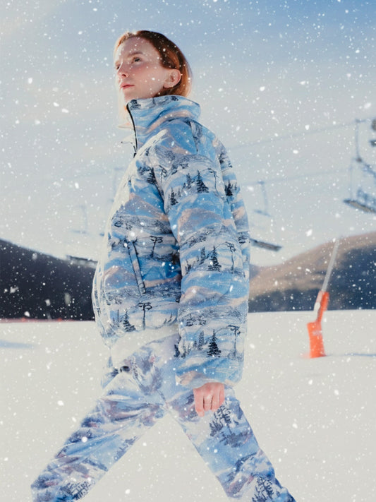 Forfait Ski Print Blue Tights