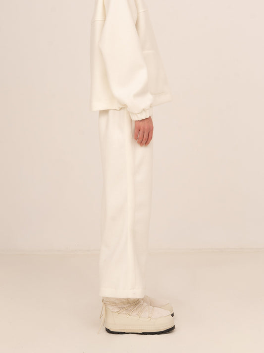 Downhill Flare White Pants