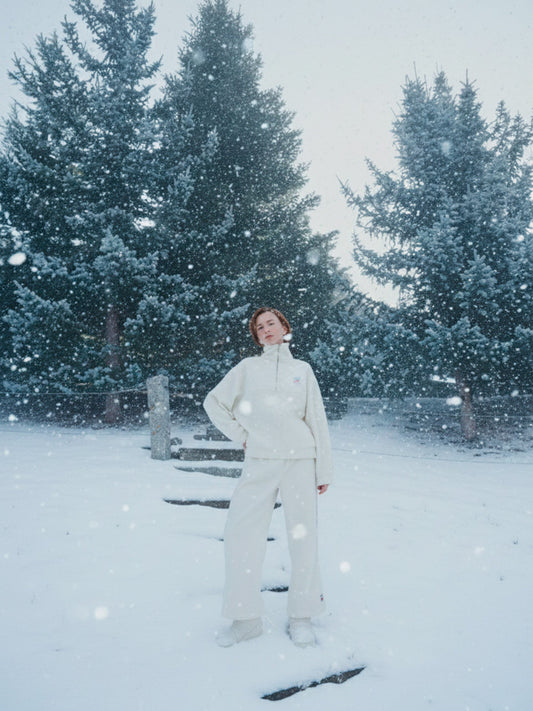 Downhill Flare White Pants