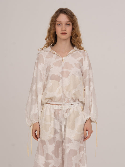 Printworks White Balloon Blouse