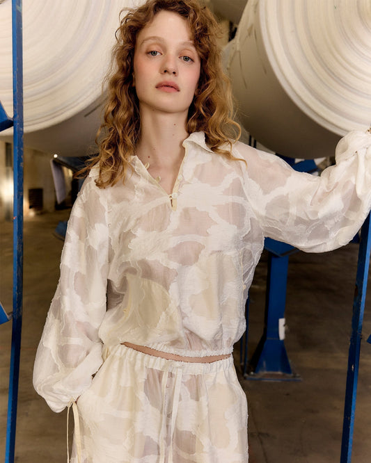 Printworks White Balloon Blouse