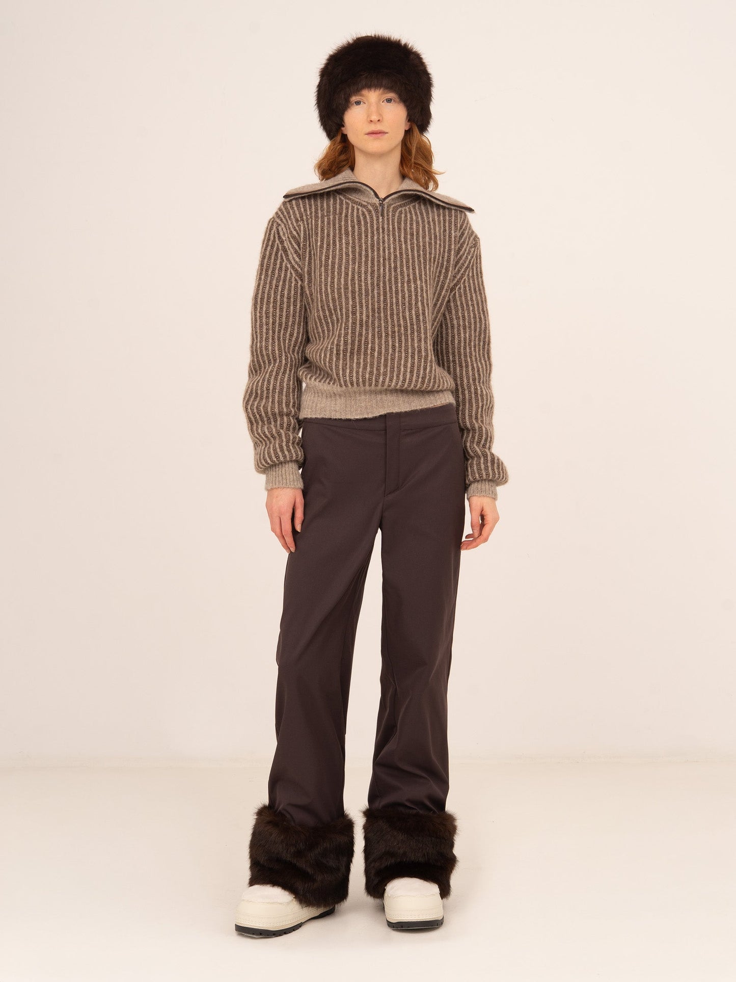 Avalanche Knit Brown Top