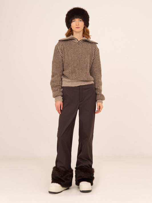 Avalanche Knit Brown Top