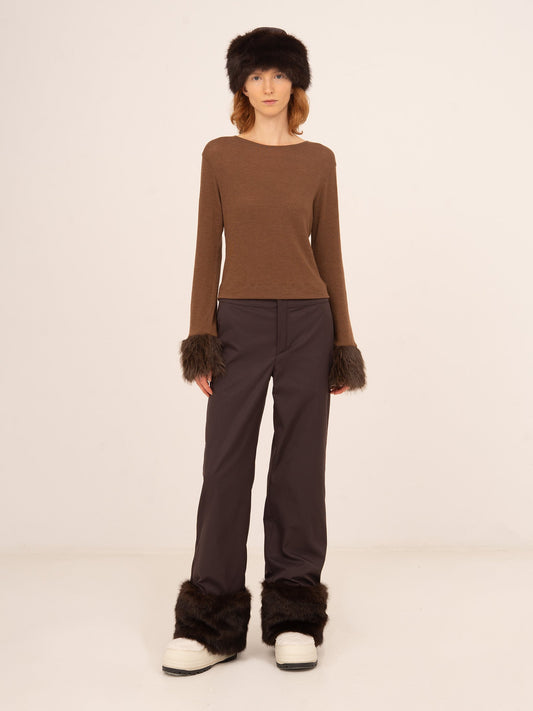Bear Brown Fur Pants