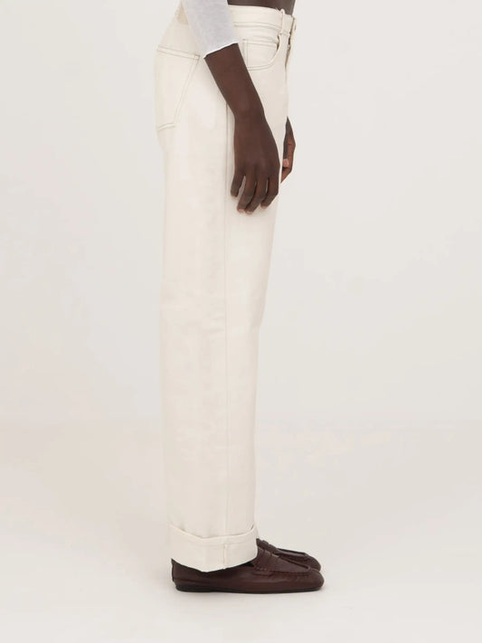 Agenda Cream Denim Trousers