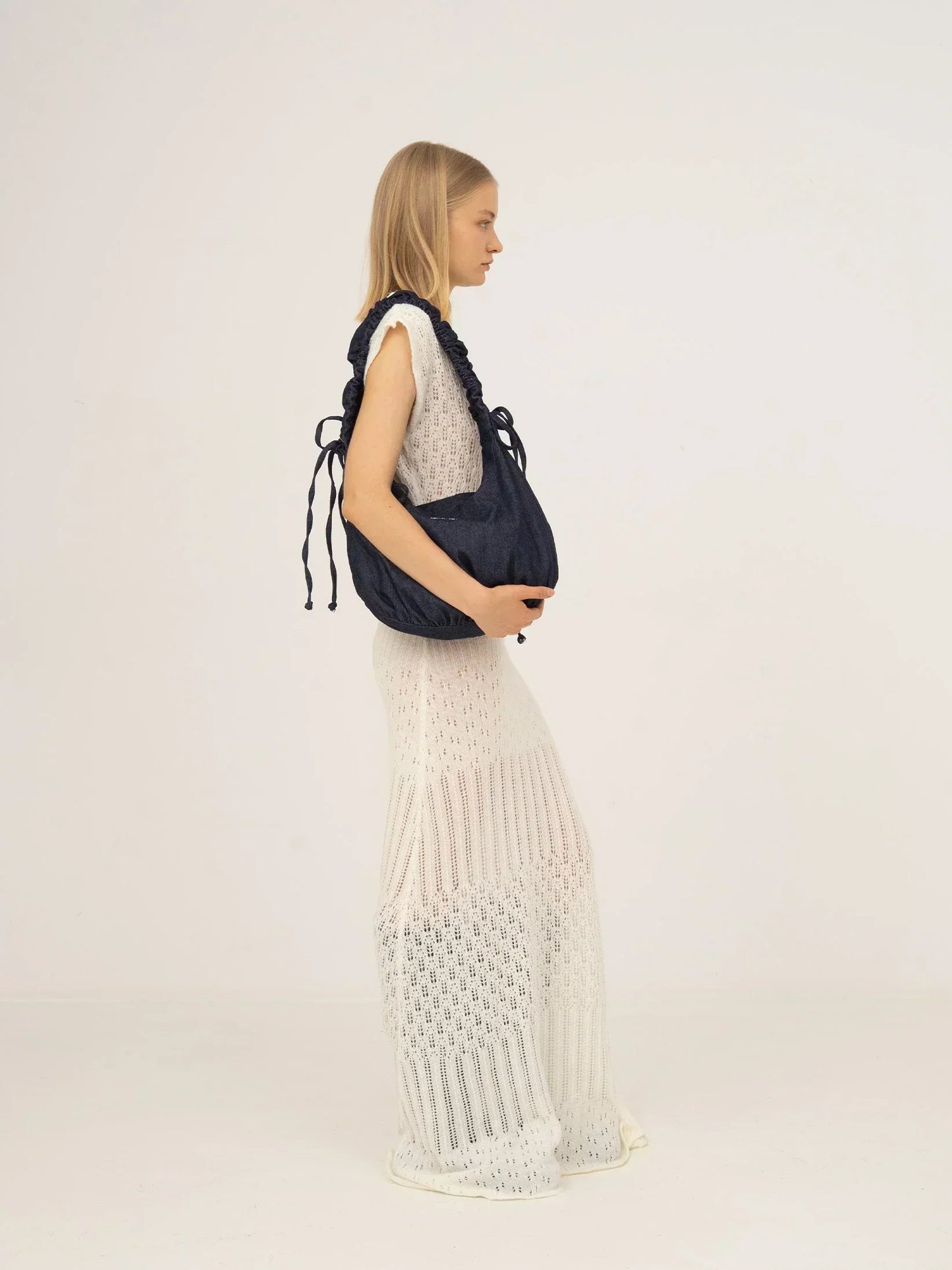 Sappy White Knit Maxi Dress